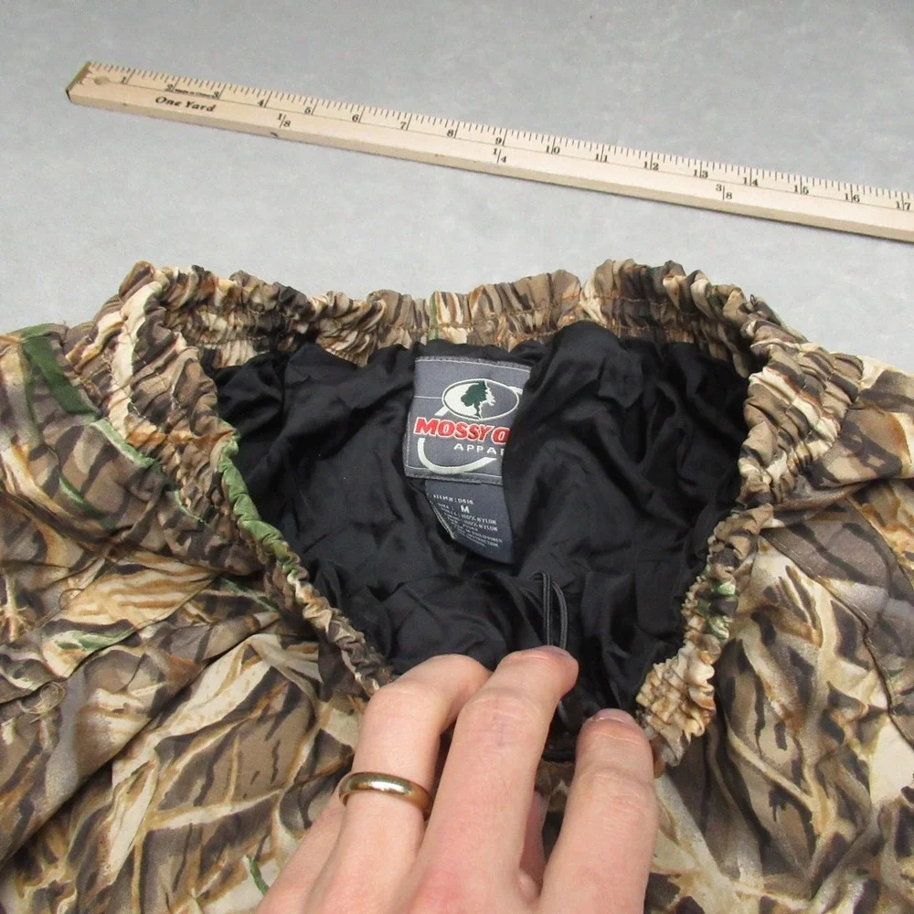 Mossy Oak Pants Mens Medium Camo Waterproof Elastic Nylon Waterfowl Hunt 26x30‎